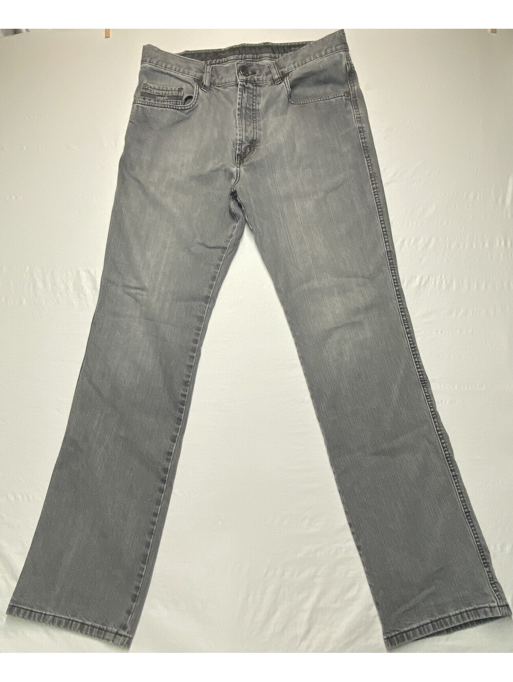 Men's Bugatti Madrid Straight Leg Gray Denim 34 x 34 Stretch Jeans European